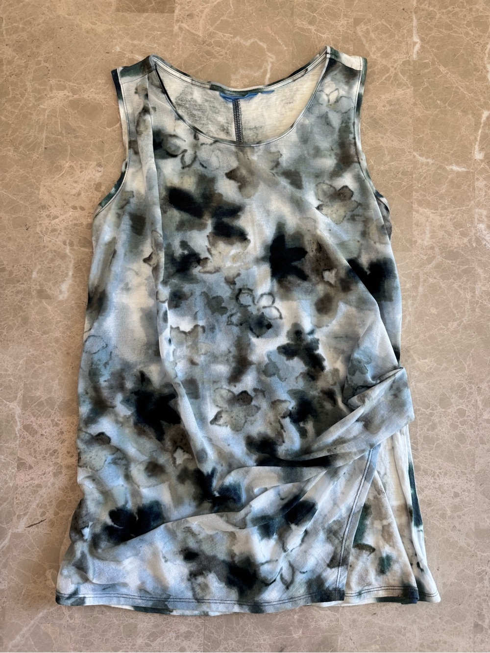 Simply Vera Wang Draped Abstract Tank Top Size S